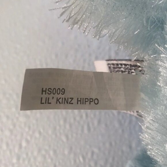 Ganz Lil'Kinz Hippo Plush Stuffed Animal Toy Blue - Picture 5 of 13